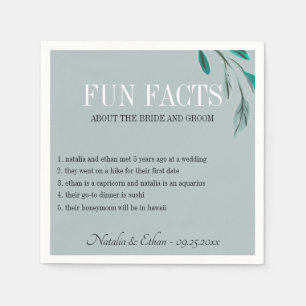 Fun Facts Romantic Garden Personalised Napkin