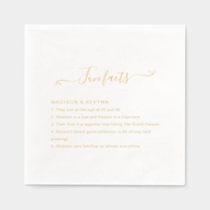 Fun Facts Wedding Foil Napkins