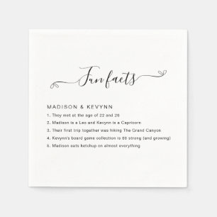Fun Facts Wedding Napkins