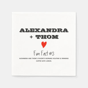 Fun Facts Wedding  Napkins