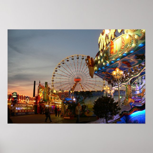 Fun fair at Bremen, Germany Poster (Front)