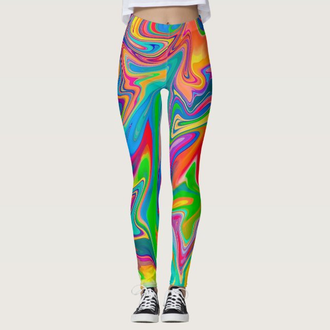 Fun Fair Colour Swirl Leggings (Front)