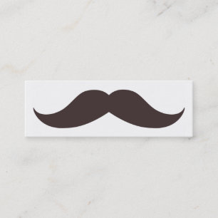 Fun Fake Moustache Skinny Business Card