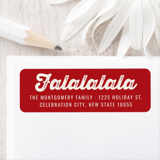 Fun Falalalala Bold Script Modern Holiday Address (Insitu)