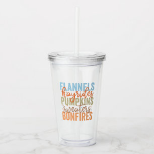 Fun Fall Vibes Acrylic Tumbler