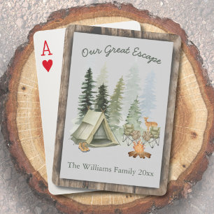 Fun Family Game Camping Vacation Playing Cards