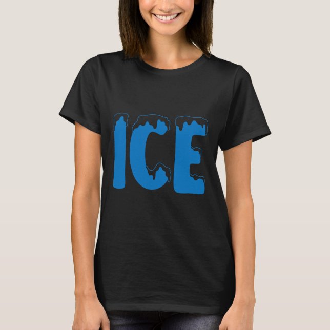Fun Family Halloween Costume Ice and Ba T-Shirt (Front)