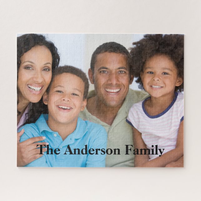 Fun Family Photo Personal Custom Jigsaw Puzzle (Horizontal)