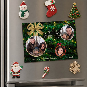 Fun Family Photos Keepsake Magnetic Christmas Card