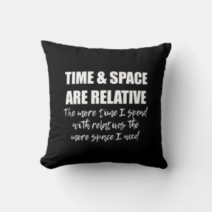 Fun Family Quote Black And White Typography Cushion