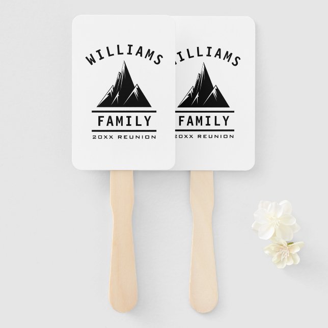 Fun Family Reunion Camping Nature Summer Vacation Hand Fan (Front and Back)