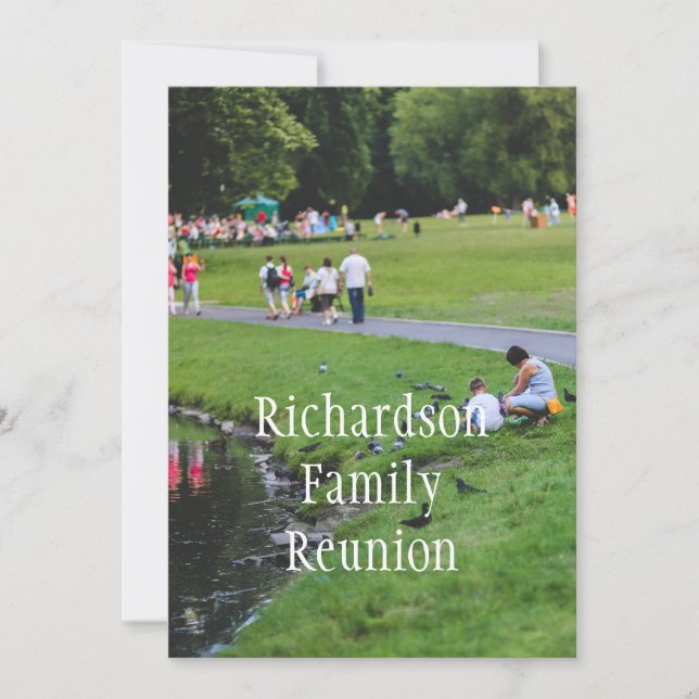 Fun Family Reunion Custom Family Photo Invitation (Front)