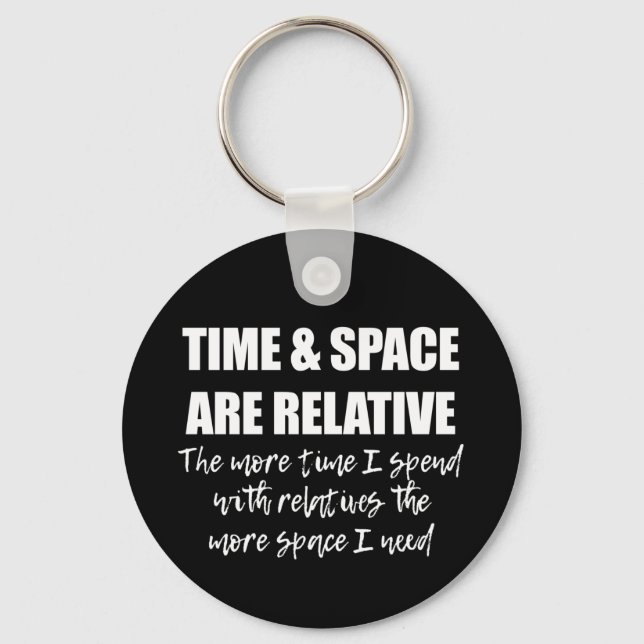 Fun Family Science Quote Typography Key Ring (Front)