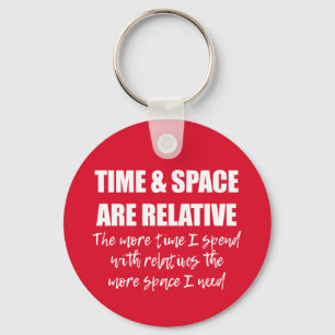 Fun Family Science Quote Typography Red Key Ring