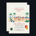 Fun Family Summer Christmas in July Party Invitation<br><div class="desc">Cute Christmas in July Fun Family Summer Party Invitation you can easily customise for your summer bbq,  backyard,  beach,  or tailgate party.</div>