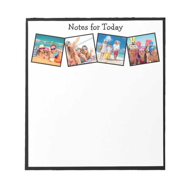 Fun Family Vacation Photos Notes for Today Notepad (Front)