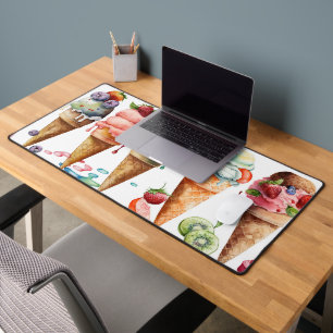 Fun Fancy ICE CREAM CONES Desk Mat