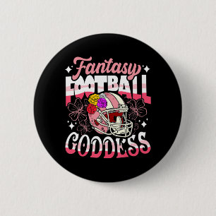 Fun Fantasy Football Goddess Flower Helmet Women  6 Cm Round Badge