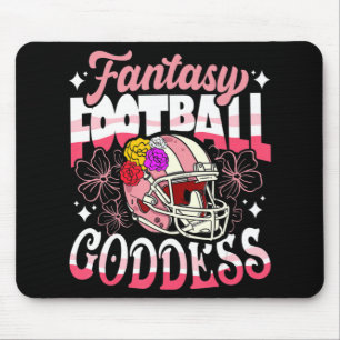 Fun Fantasy Football Goddess Flower Helmet Women  Mouse Mat