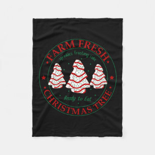 Fun Farm Fresh Christmas Tree Cakes Family Xmas Pa Fleece Blanket