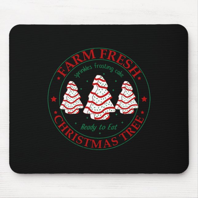 Fun Farm Fresh Christmas Tree Cakes Family Xmas Pa Mouse Mat (Front)