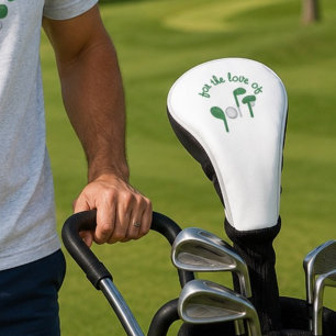 Fun Father’s Day For the Love of Golf Typography  Head Cover