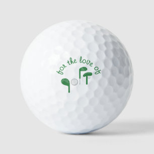Fun Fathers Day "For the Love of Golf" Typography Golf Balls