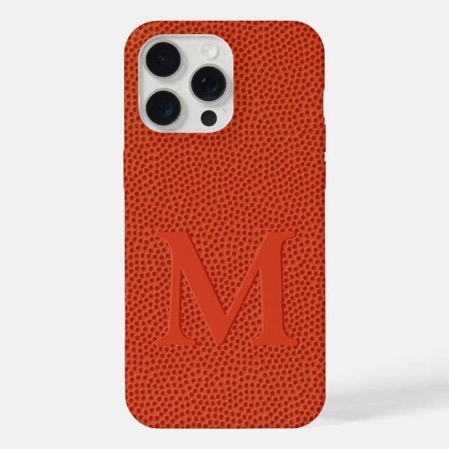 Fun Faux Basketball Leather Skin Texture Pattern iPhone Case (Back)