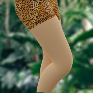 Fun Faux Leopard Print Shorts Costume Leggings
