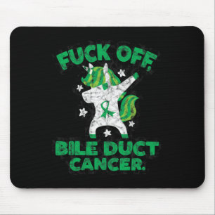 Fun Fck Off Bile Duct Cancer Quote With Unicorn Mouse Mat