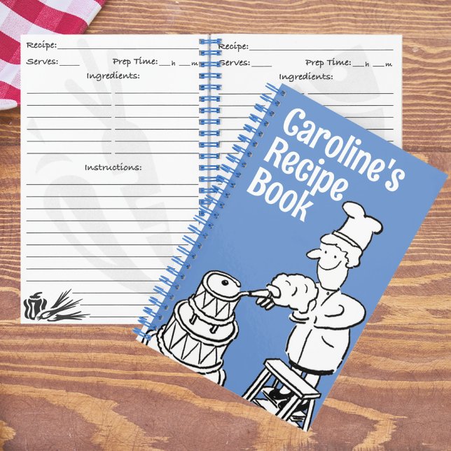 Fun Female Cook Decorating Cake Recipe Notebook (Creator Uploaded)