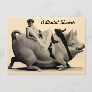 Fun & Festive Antique Bridal Shower Invitations