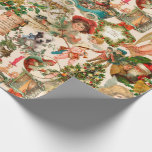 Fun, Festive & Colourful Vintage Christmas Ephemer Wrapping Paper<br><div class="desc">Happy and fun holiday collage featuring traditional elements associated with the best parts of Christmas through the years, including smiling angels, happy children, adorable puppy, winter holly, a decorated tree, plump snow birds, antique bicycle, presents, and of course a jolly Santa. Each element was extracted from Victorian Christmas cards, restored...</div>