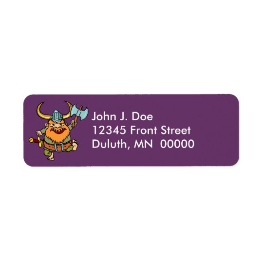 Fun & Festive Happy Viking Return Address Label
