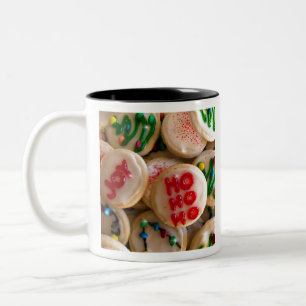 Fun festive homemade Holiday cookies Two-Tone Coffee Mug