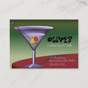 Fun, Festive Martini (cocktail)  Business Card