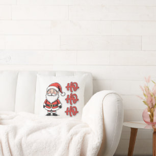 Fun Festive Santa Claus Ho Ho Ho Christmas Cushion