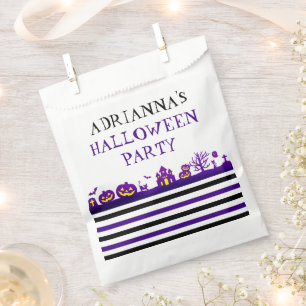 Fun & Festive Spooky Scene Custom Halloween  Favour Bags