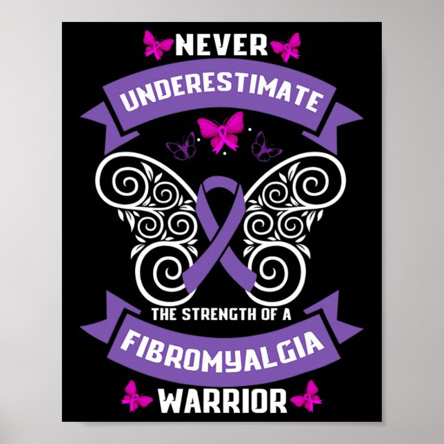 Fun Fibromyalgia Warrior Awareness 1  Poster (Front)