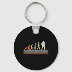 Fun Field Hockey Evolution Of Man Sport Retro Vint Key Ring