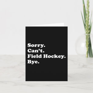 Fun Field Hockey Gift for Men Women Boys or Girls  Card