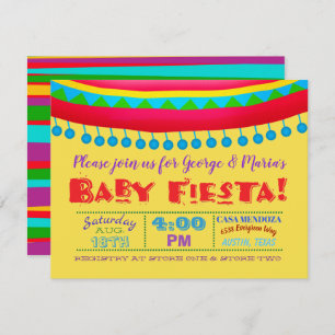 Fun Fiesta Baby Shower Invitations