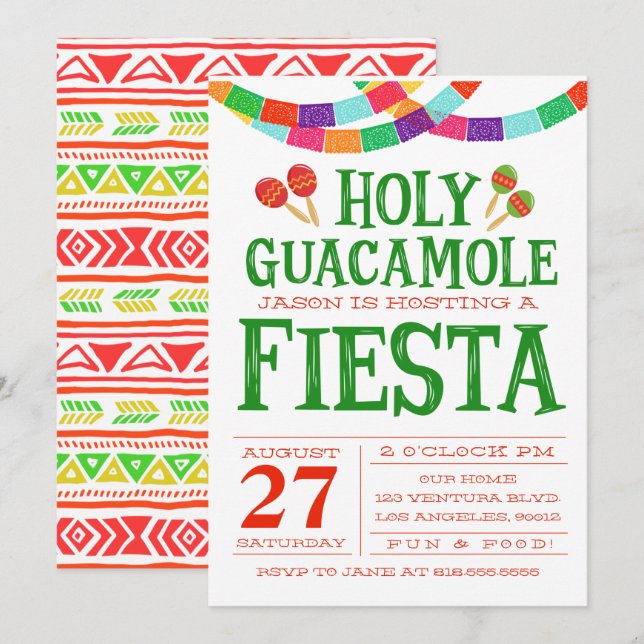 FUN FIESTA INVITATION! INVITATION (Front/Back)
