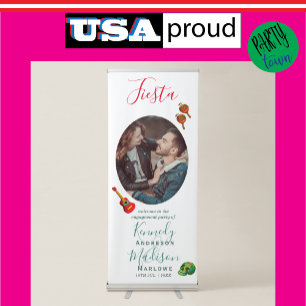 Fun Fiesta Mexican Theme Engagement Party Retractable Banner