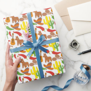 Fun Fiesta mixed pattern party wrap Wrapping Paper