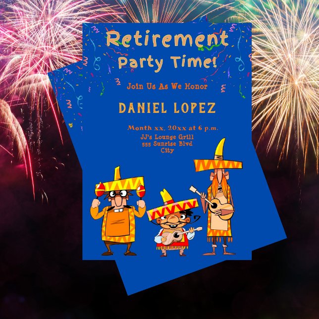 Fun Fiesta Retirement Party Invitation (Funny Retirement Party Invitation Fiesta)