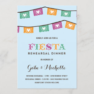 Fun Fiesta   Wedding Rehearsal Dinner Invitation