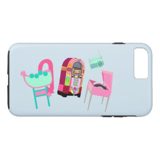 Fun Fifties Music Time Retro Cartoon Art Design iPhone 8 Plus/7 Plus Case