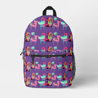 Fun Fifties Style Oldies Fun Theme Room Printed Backpack