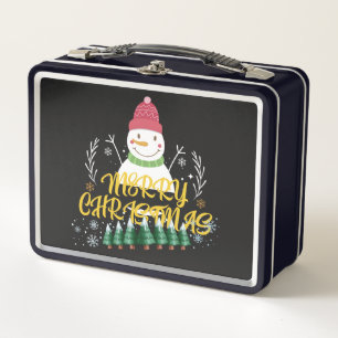 Fun filled Christmas design Metal Lunch Box